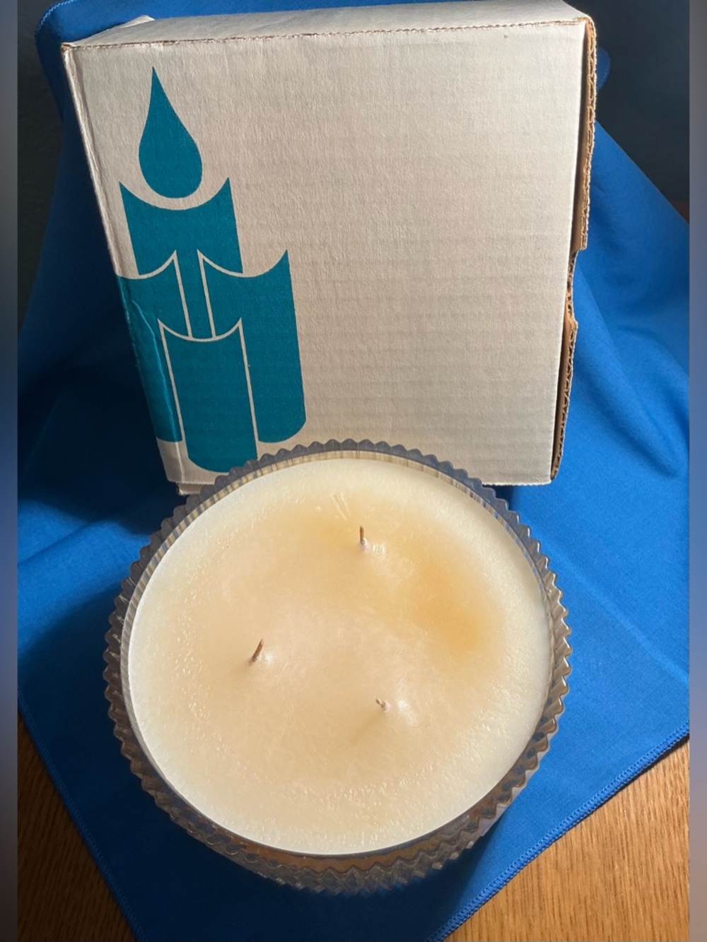 PartyLite Three-Wick 3-Wick Candle in Holiday Spices NIB Vintage